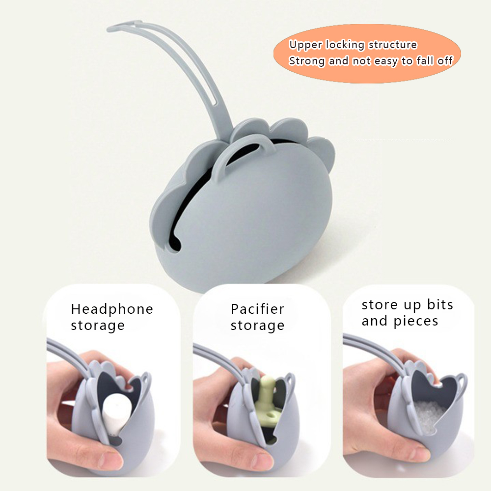 Pacifier Sterilizer Case - กล่องเก็บจุกนมหลอกแบบพกพา ซิลิโคนกันตก พร้อมสายคล้อง สำหรับเด็กทารก