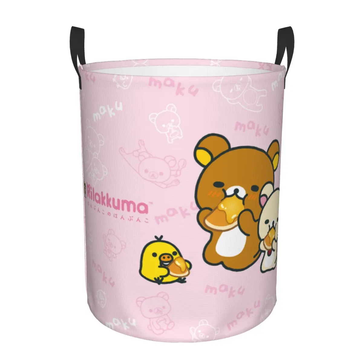 Baby Nursery Items - Kawaii การ์ตูน Rilakkuma หมีตะกร้าซักผ้าของเล่นพับได้เสื้อผ้า Hamper ถังเก็บสําหรับเด็กเนอสเซอรี่