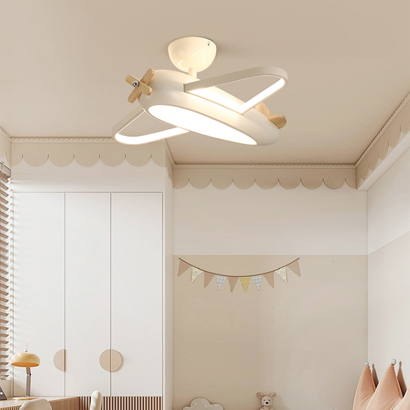 Baby Nursery Decor Boy - การ์ตูนเครื่องบินโคมไฟเพดานการออกแบบสร้างสรรค์ LED โคมไฟสีขาวห้องนั่งเล่นห้องรับประทานอาหาร Study Kids Room