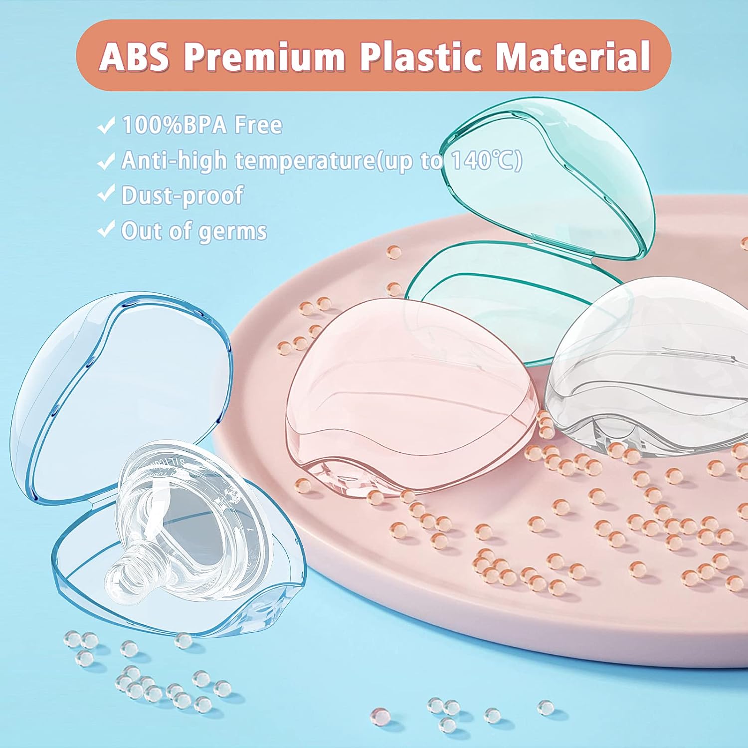 Pacifier Sterilizer Case - ที่ใส่จุกนมหลอก - กล่องใส่จุกนมหลอกสำหรับเด็กแบบพกพา 2/4 ชิ้น -