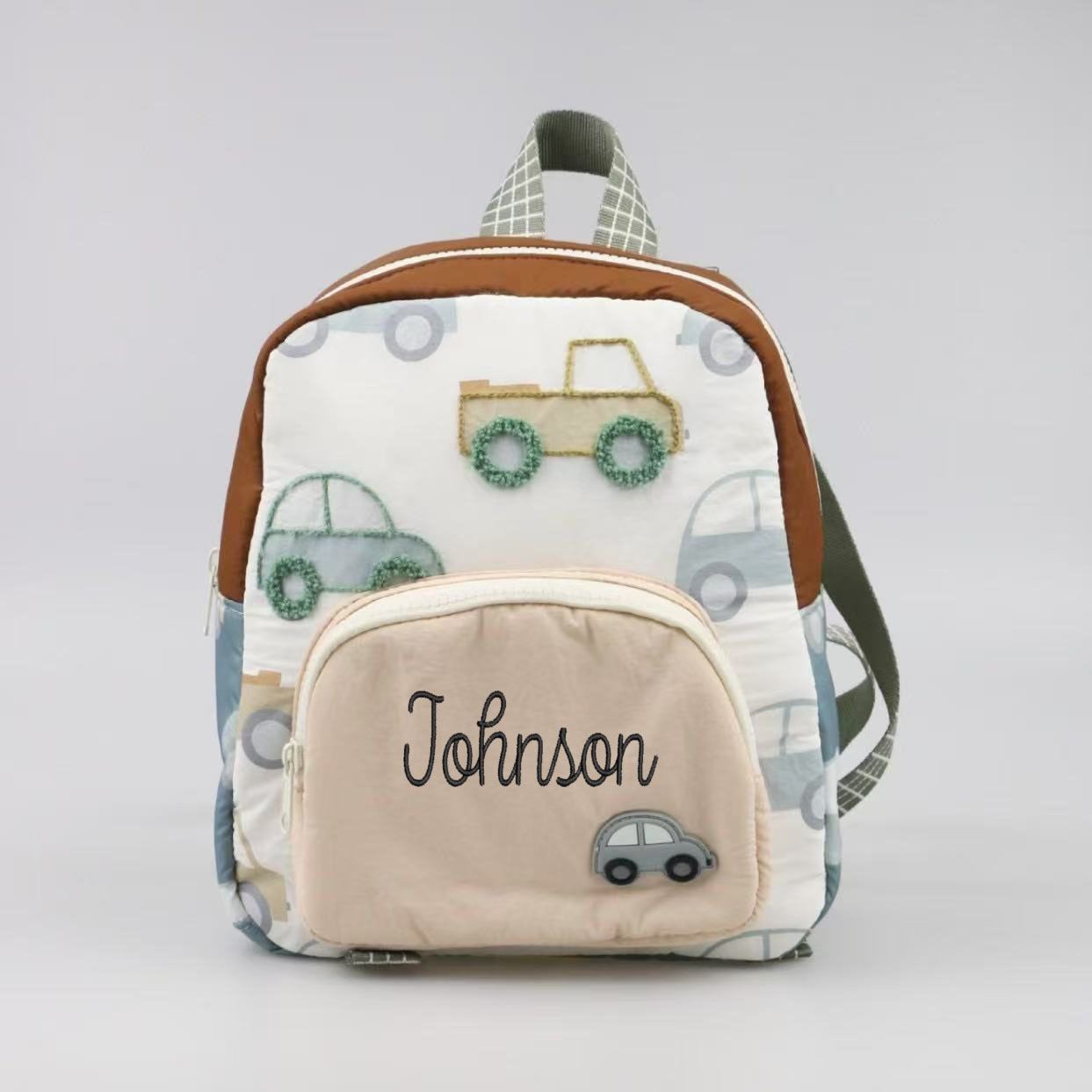 Baby Nursery Backpack - กระเป๋าปักรถยนต์, กระเป๋าเป้เด็ก, ชื่อส่วนบุคคล, กระเป๋าเป้สะพายหลัง, กระเป๋าเดิน, กระเป๋าผ้าอ้อมที่กําหนดเองสําหรับเด็กชายและเด็กหญิง