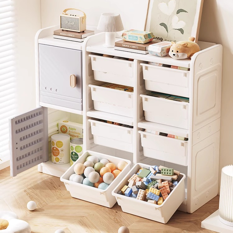 Baby Nursery Unit - ตู้จัดเก็บของเล่นเด็กพร้อมกล่องแยกประเภท ตู้สำหรับห้องเด็กเล่นที่ปลอดภัยสำหรับเด็ก สำหรับเสื้อผ้าและหนังสือเด็ก ชั้นวางของสำหรับห้องเด็กอ่อน