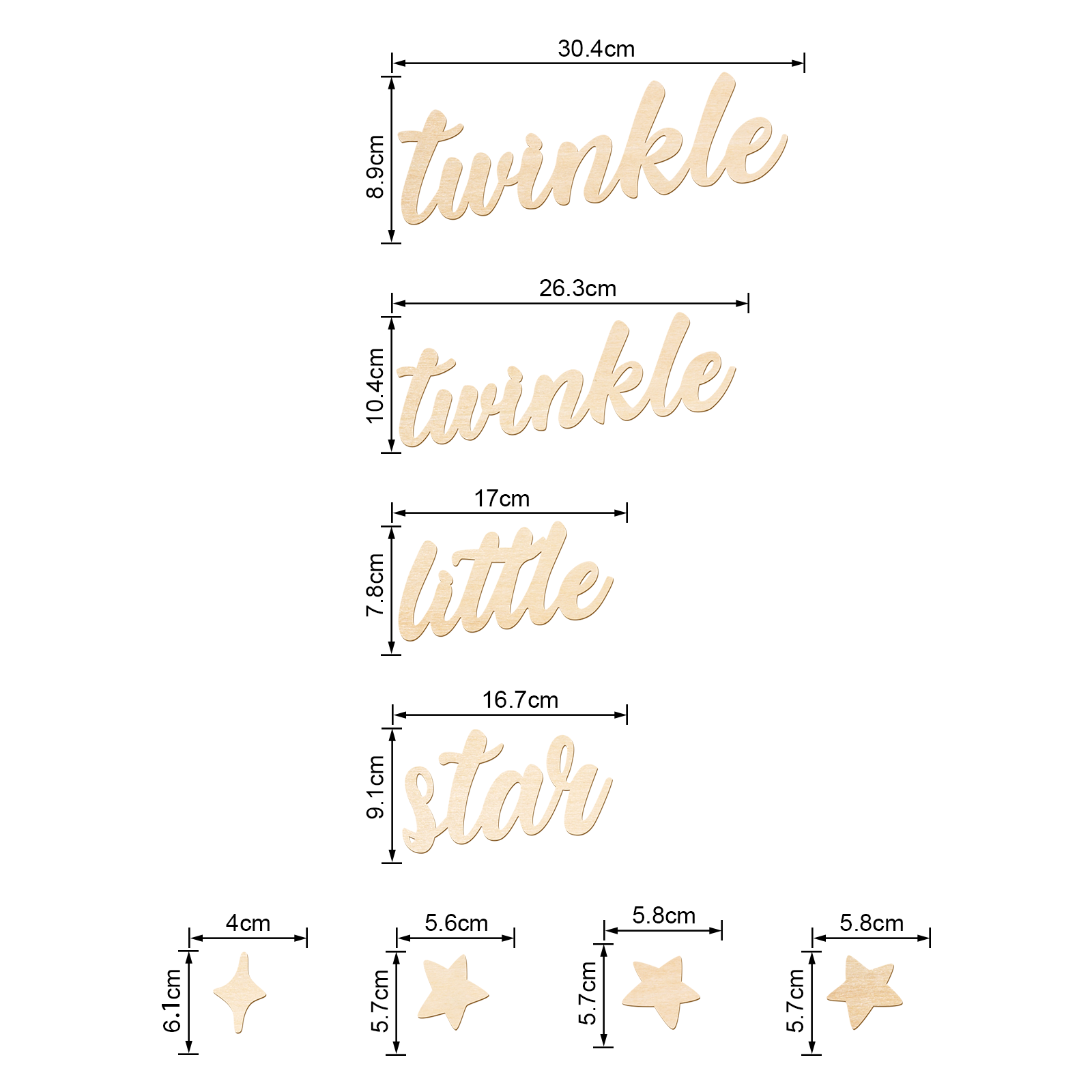 ป้ายไม้ Twinkle Twinkle Little - Baby Nursery Art บทวิจารณ์และราคา