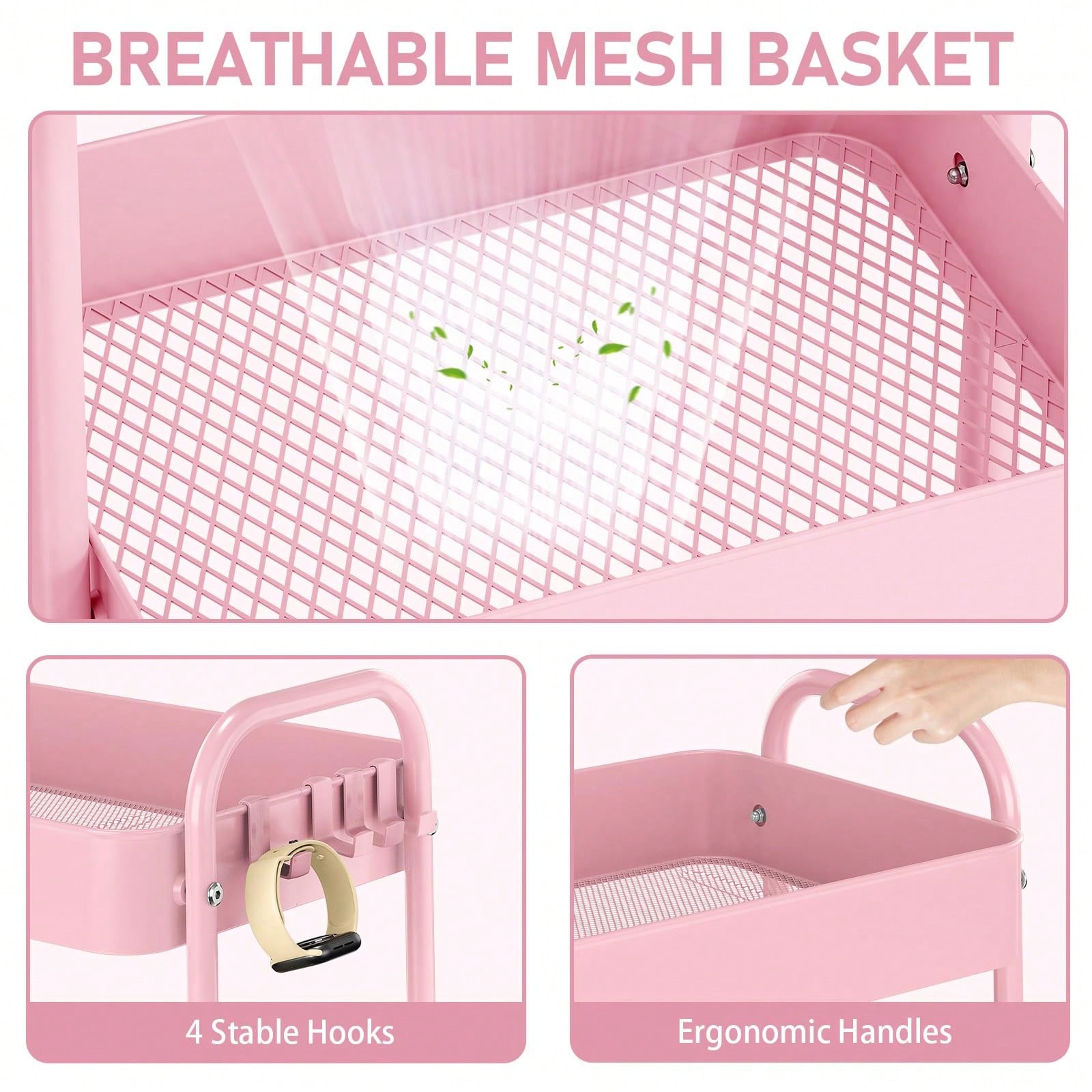 รถเข็นโลหะ 3 ชั้นพร้อมล้อเลื่อ - Baby Nursery Unit บทวิจารณ์และราคา