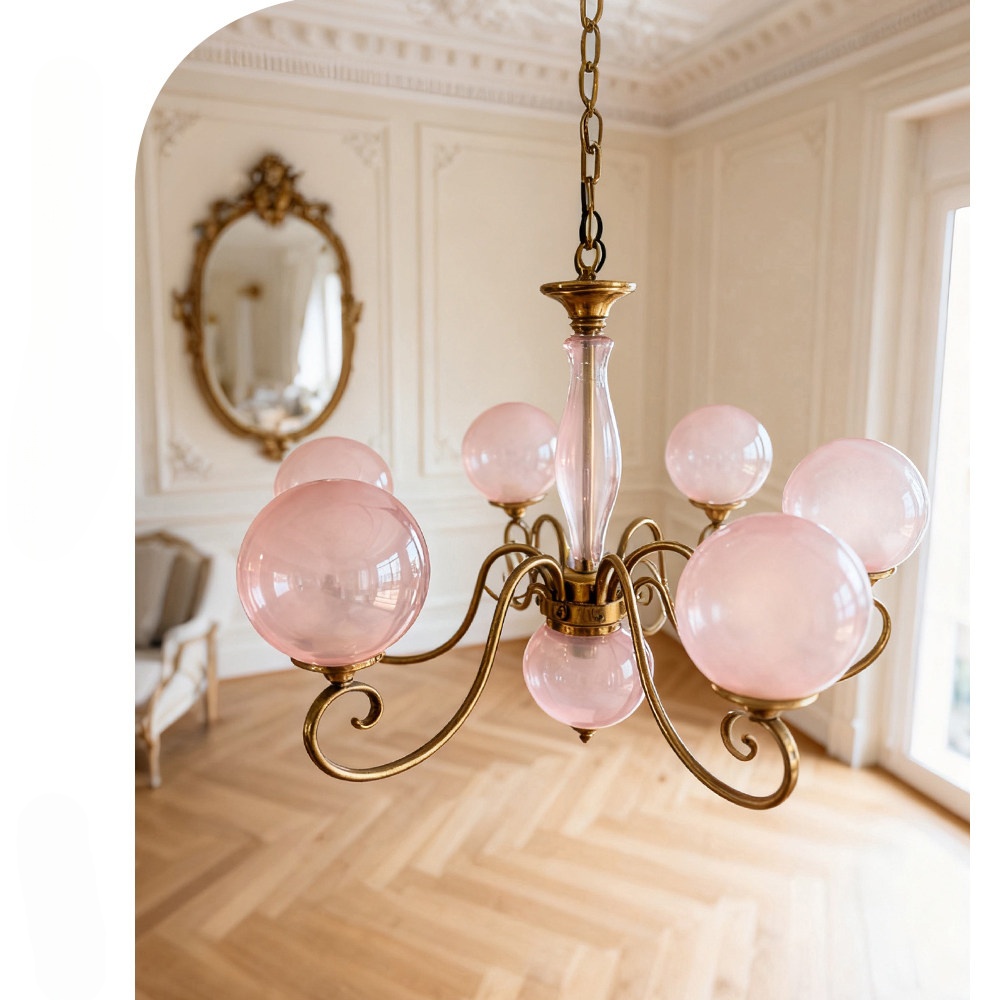 โคมไฟเพดานเหล็กดัดสไตล์อเมริกั - Baby Nursery Chandelier บทวิจารณ์และราคา