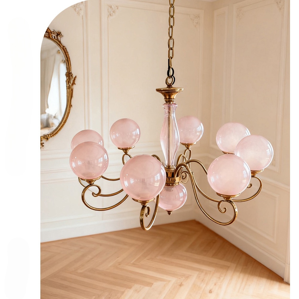โคมไฟเพดานเหล็กดัดสไตล์อเมริกั - Baby Nursery Chandelier บทวิจารณ์และราคา
