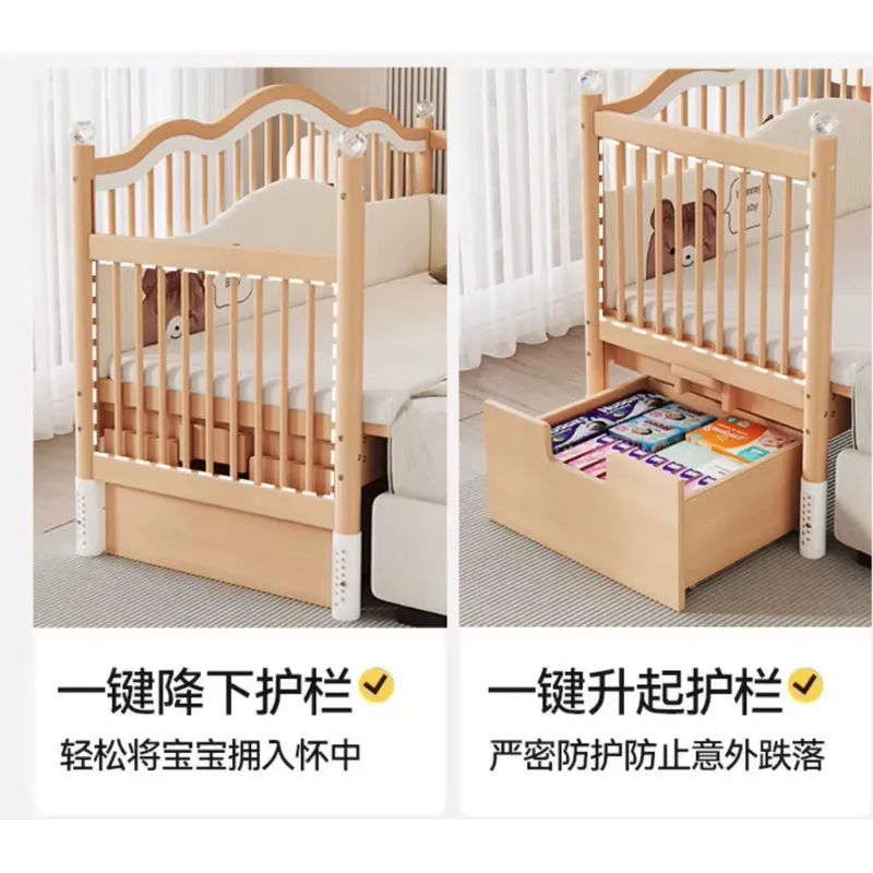 เตียงเด็กอเนกประสงค์ทำจากไม้เน - Baby Nursery And Co บทวิจารณ์และราคา