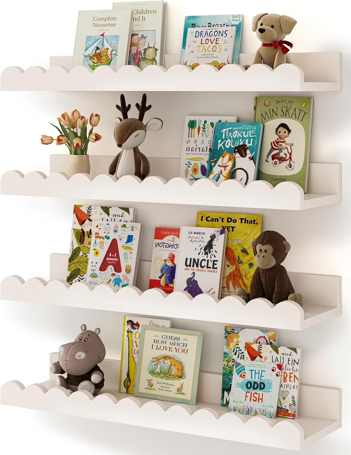 ชุดชั้นวางหนังสือเด็กแบบลอยตัว - Baby Nursery Bookshelf บทวิจารณ์และราคา