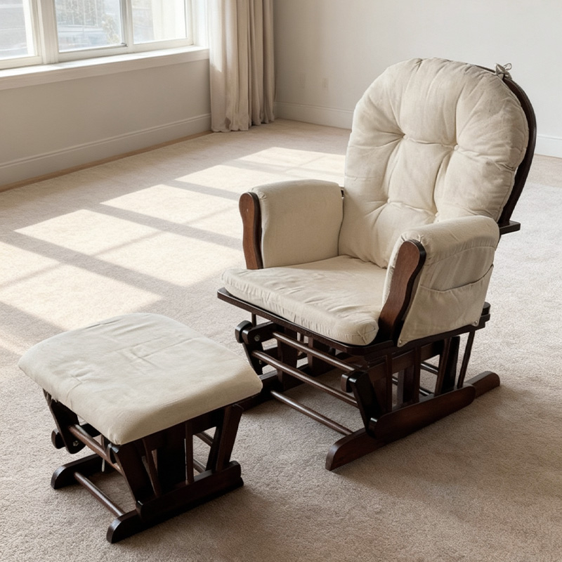 เก้าอี้โยกไม้สำหรับให้นมบุตร ร - Baby Nursery Glider Chair บทวิจารณ์และราคา