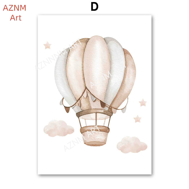 โปสเตอร์รูปช้าง บอลลูน สายรุ้ง - Baby Nursery Art บทวิจารณ์และราคา
