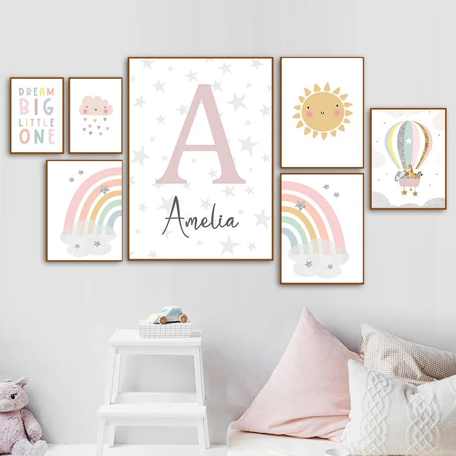 ยีราฟ ช้าง บอลลูนลมร้อน ดวงอาท - Baby Nursery Art บทวิจารณ์และราคา