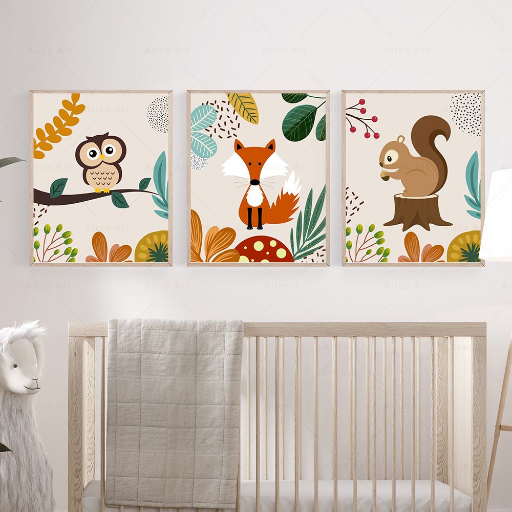 โปสเตอร์ภาพพิมพ์บนผ้าใบลายโบโฮ - Baby Nursery Art บทวิจารณ์และราคา