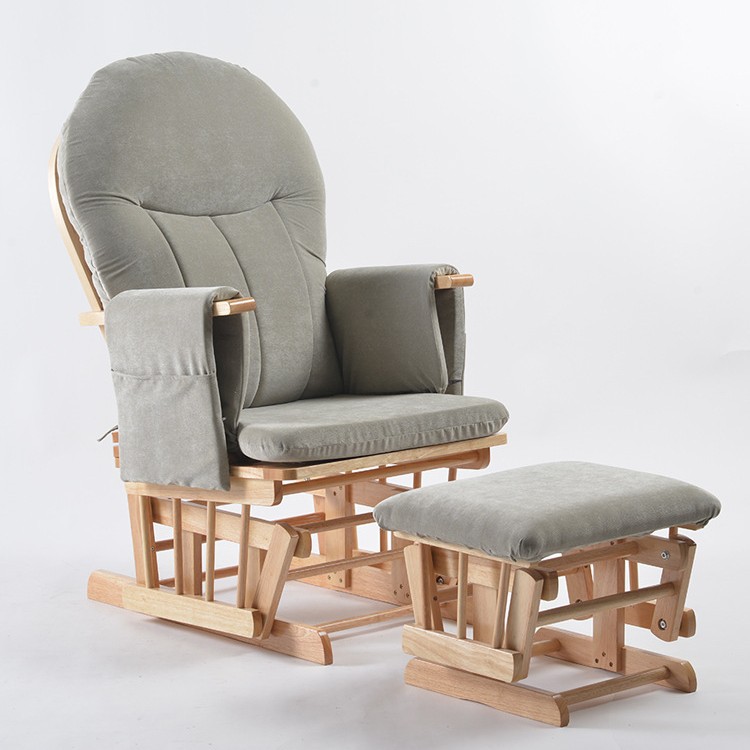 เก้าอี้โยกไม้สำหรับให้นมบุตรแบ - Baby Nursery Glider Chair บทวิจารณ์และราคา