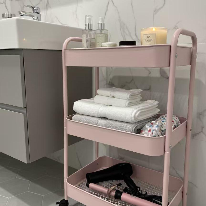 รถเข็นเก็บของแบบ 3 ชั้นพร้อมล้ - Baby Nursery Trolley บทวิจารณ์และราคา