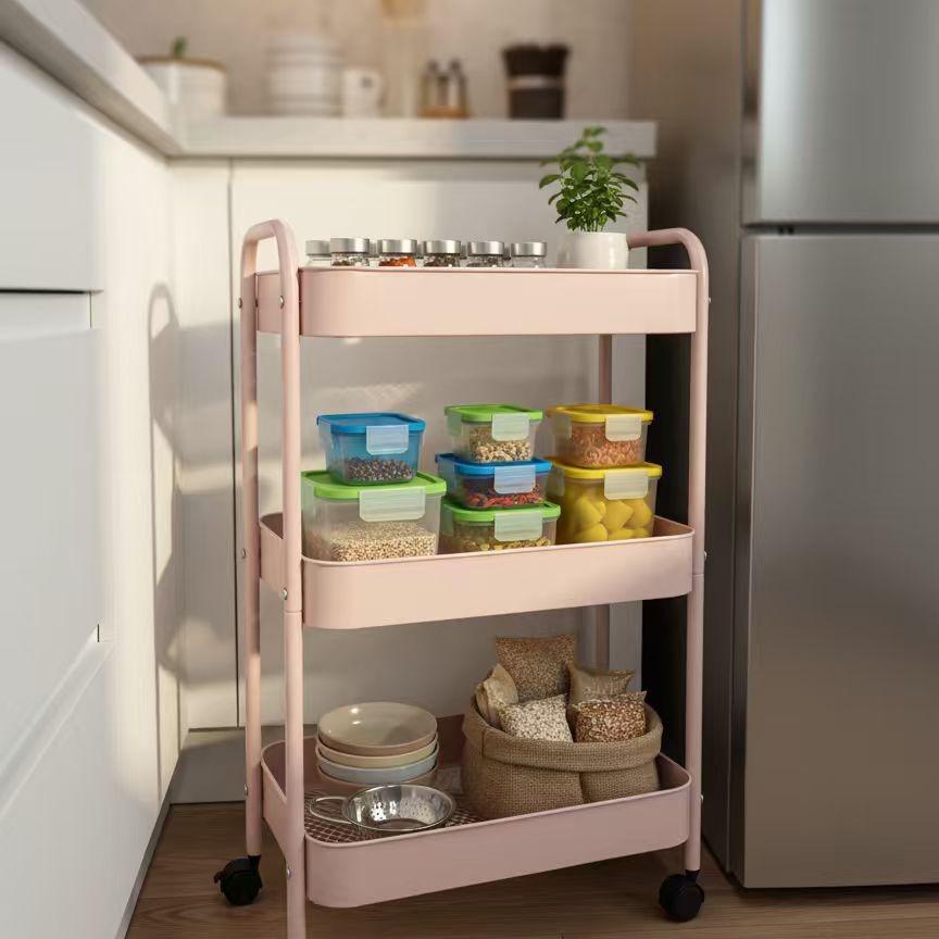 รถเข็นเก็บของแบบ 3 ชั้นพร้อมล้ - Baby Nursery Trolley บทวิจารณ์และราคา