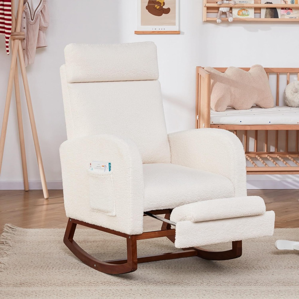 เก้าอี้โยกเก้าอี้เนอสเซอรี่พร้ - Baby Nursery Glider Chair บทวิจารณ์และราคา