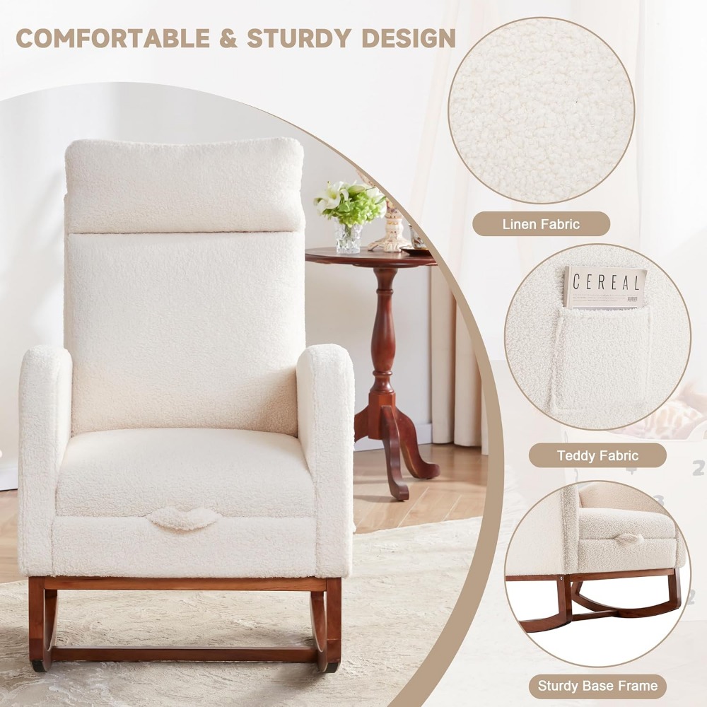 เก้าอี้โยกเก้าอี้เนอสเซอรี่พร้ - Baby Nursery Glider Chair บทวิจารณ์และราคา