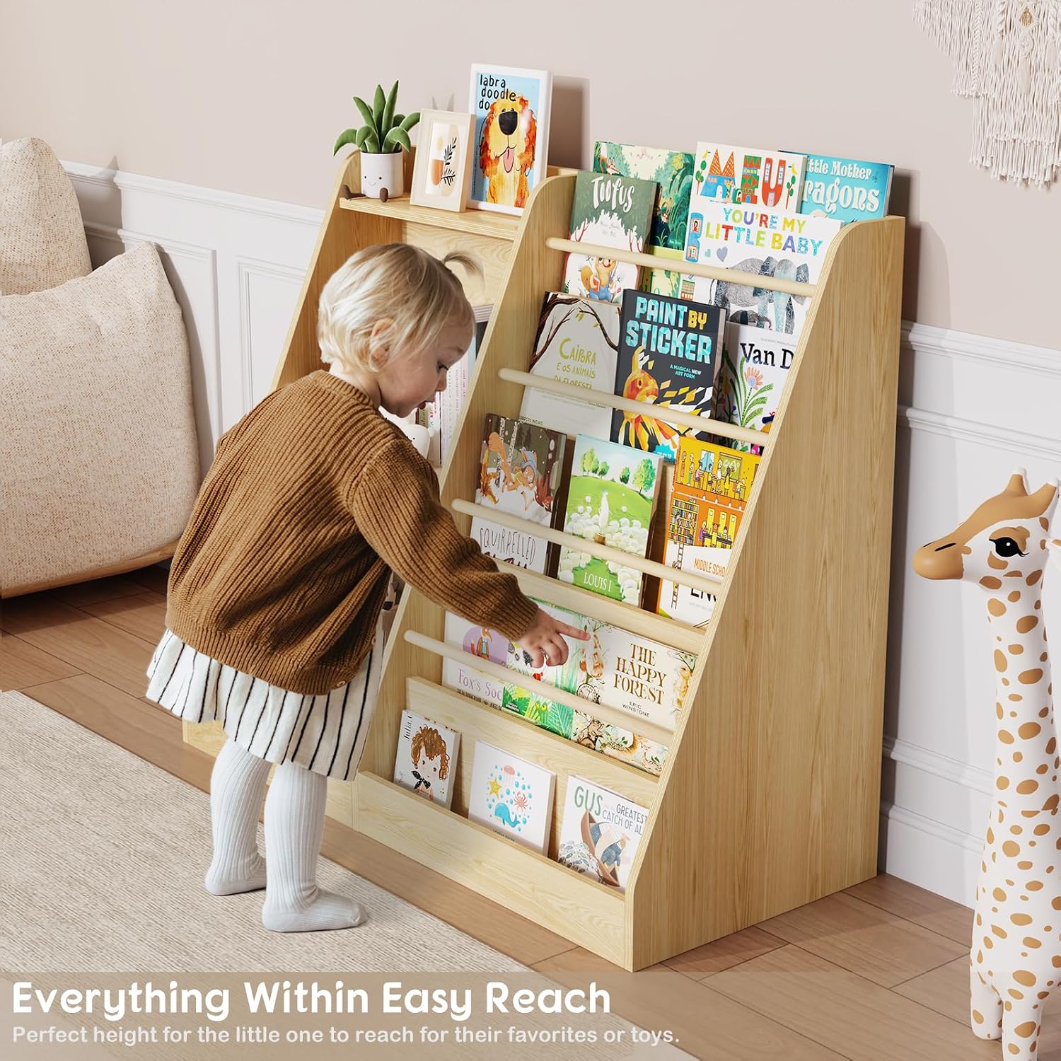 ชั้นวางหนังสือเด็กแบบมอนเตสซอร - Baby Nursery Books บทวิจารณ์และราคา
