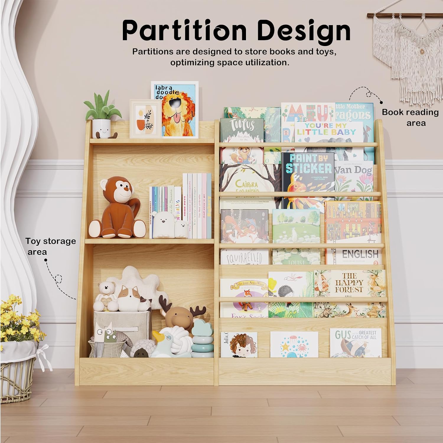ชั้นวางหนังสือเด็กแบบมอนเตสซอร - Baby Nursery Books บทวิจารณ์และราคา