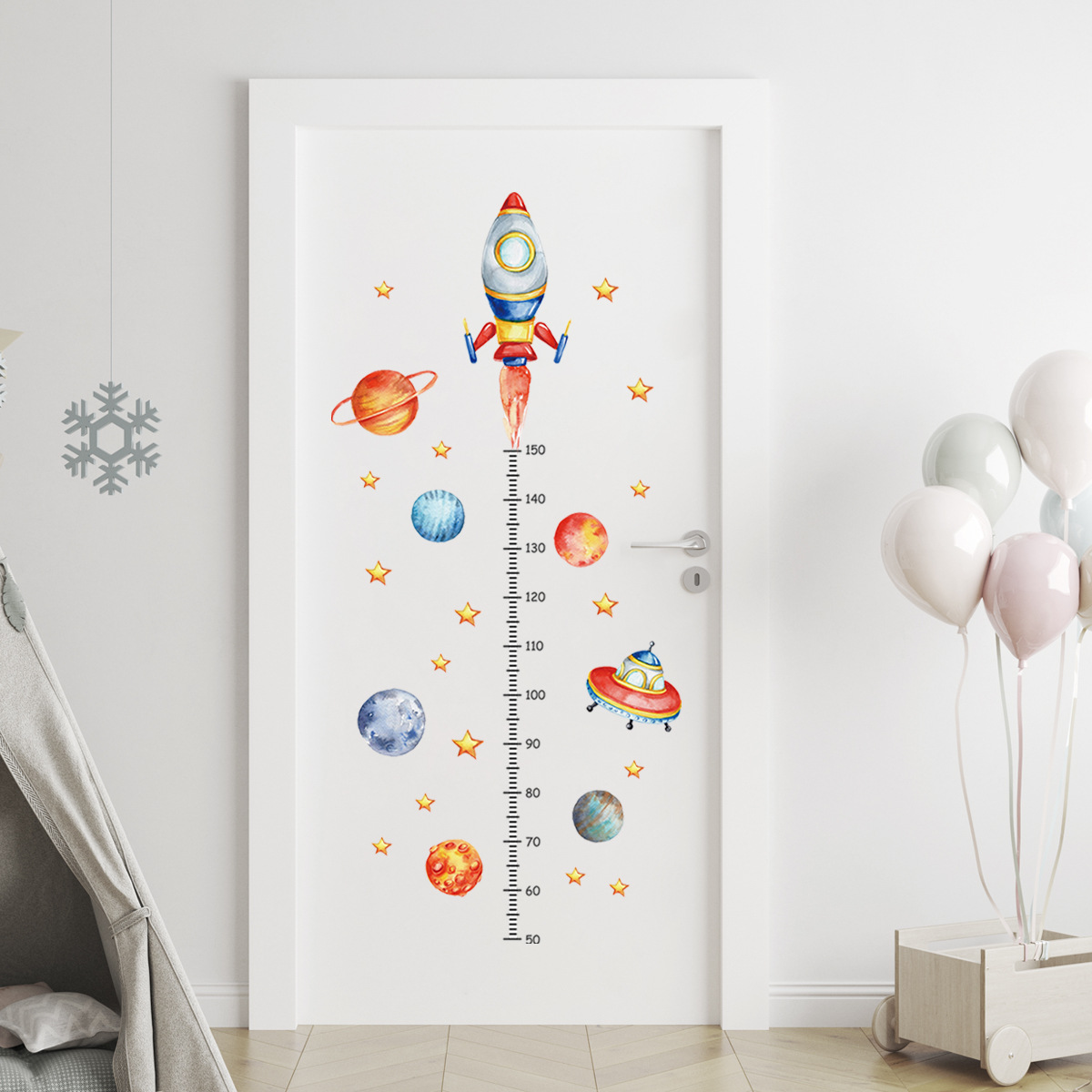 การ์ตูน Planet Rocket การวัดคว - Baby Nursery Decor Boy บทวิจารณ์และราคา