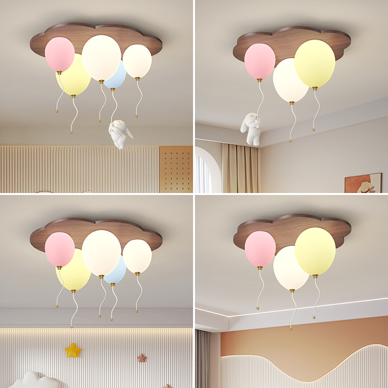 โคมไฟเพดาน LED รูปบอลลูนเมฆ โค - Baby Nursery Chandelier บทวิจารณ์และราคา