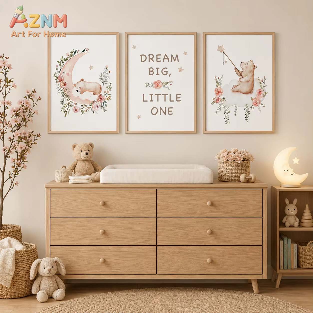 AZNM ศิลปะติดผนังลายดอกไม้สำหร - Baby Boy Nursery Quotes บทวิจารณ์และราคา