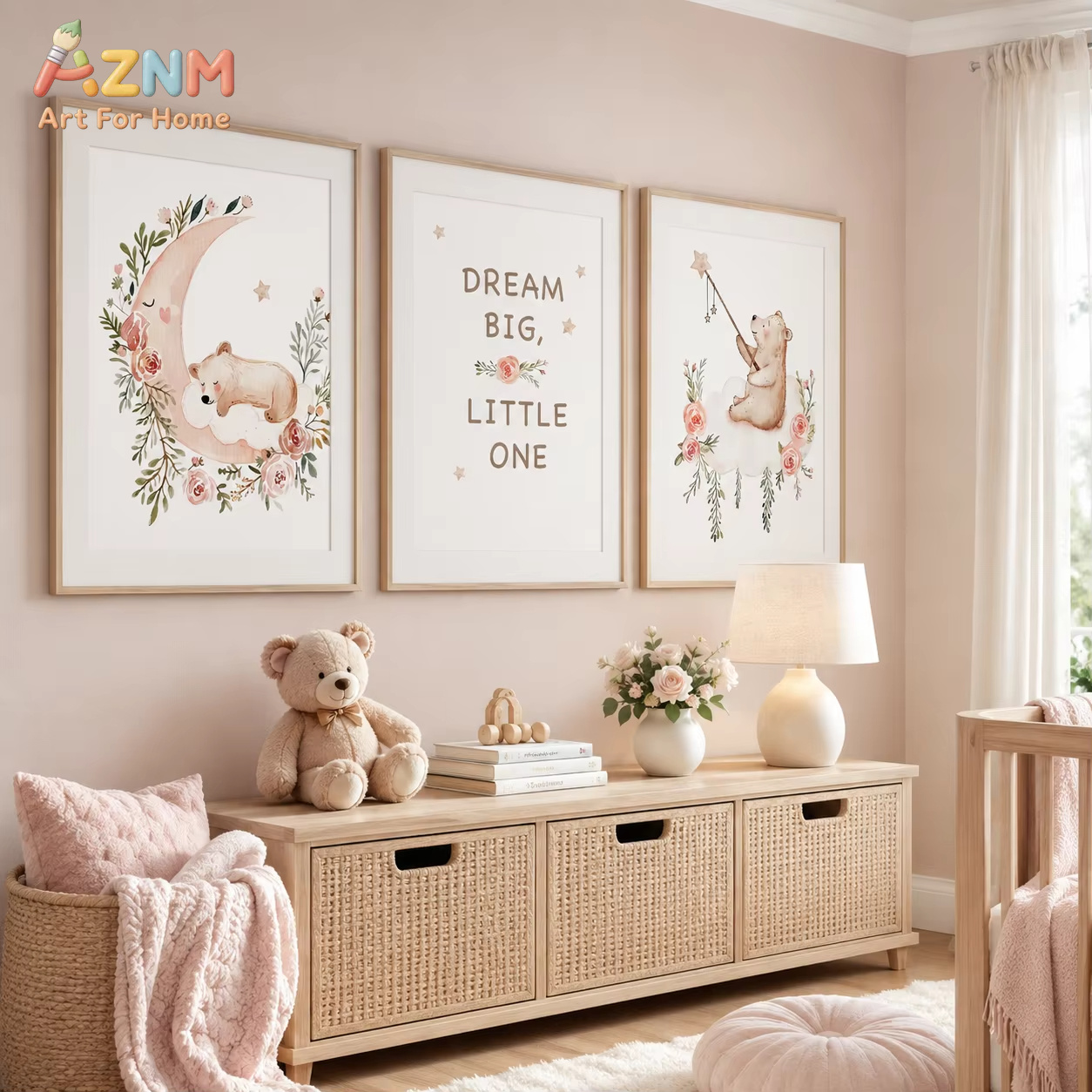 AZNM ศิลปะติดผนังลายดอกไม้สำหร - Baby Boy Nursery Quotes บทวิจารณ์และราคา