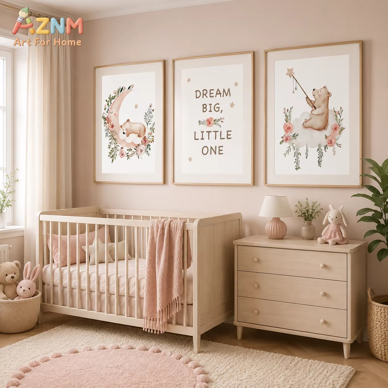 AZNM ศิลปะติดผนังลายดอกไม้สำหร - Baby Boy Nursery Quotes บทวิจารณ์และราคา