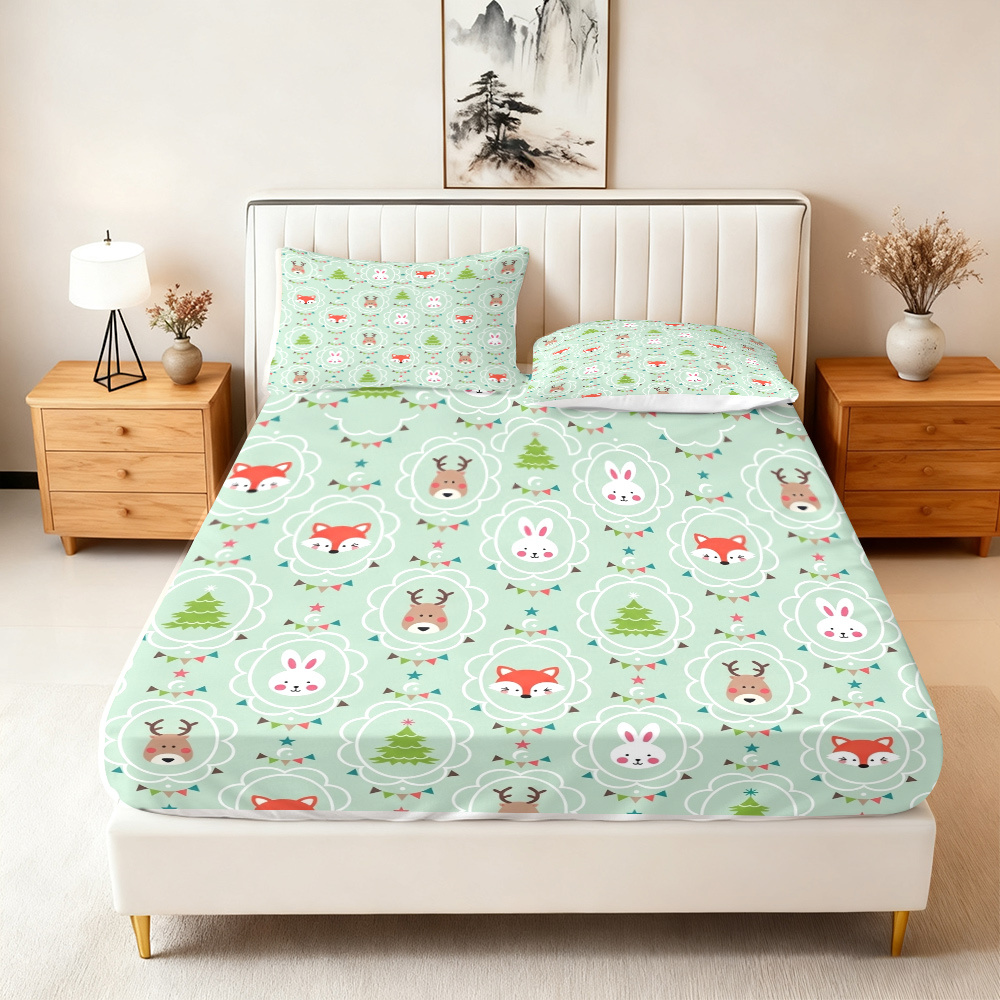 ชุดเครื่องนอนลายต้นคริสต์มาสแล - Baby Nursery Forest Theme บทวิจารณ์และราคา