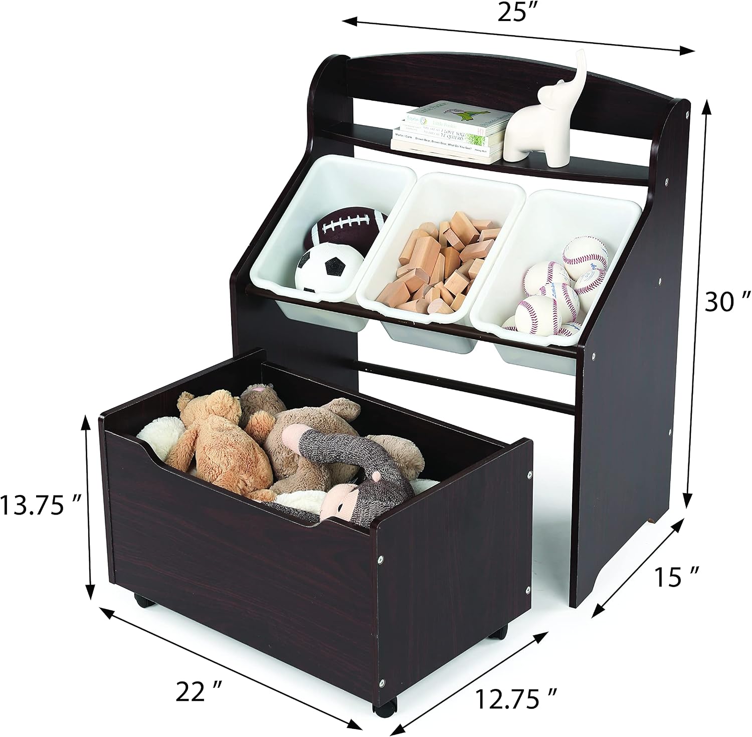 ชั้นวางหนังสือเด็ก 3-in-1 พร้อ - Baby Nursery Bookshelf บทวิจารณ์และราคา