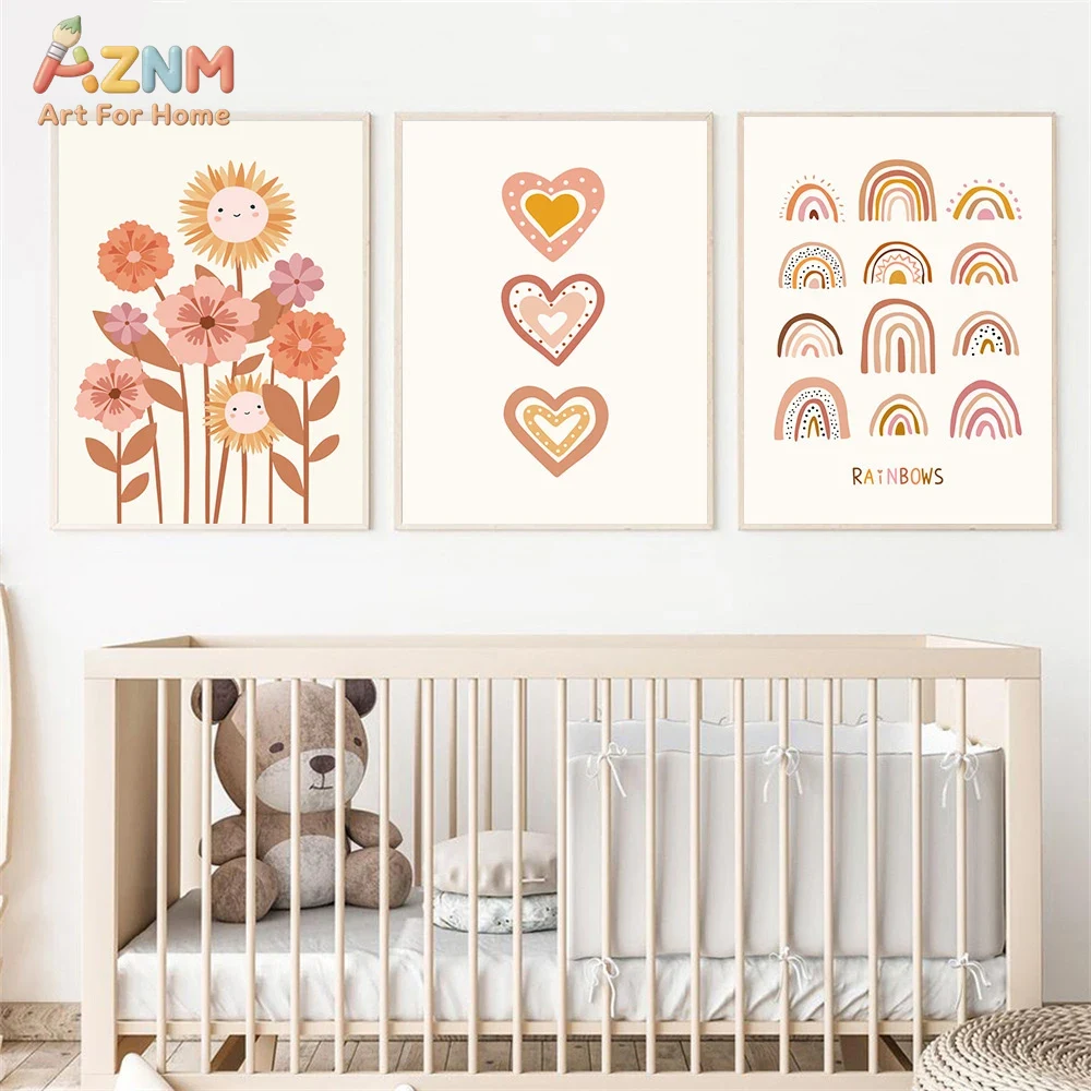 AZNM โบโฮ คิวท์ ซันฟลาวเวอร์ ฮ - Baby Nursery Art บทวิจารณ์และราคา