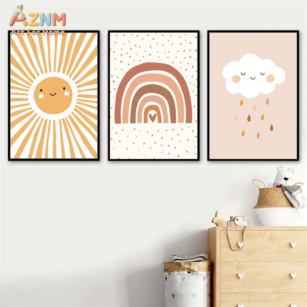 AZNM โบโฮ คิวท์ ซันฟลาวเวอร์ ฮ - Baby Nursery Art บทวิจารณ์และราคา