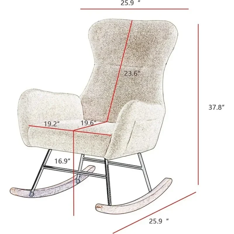 เก้าอี้โยก Hansones สำหรับห้อง - Baby Nursery Glider Chair บทวิจารณ์และราคา