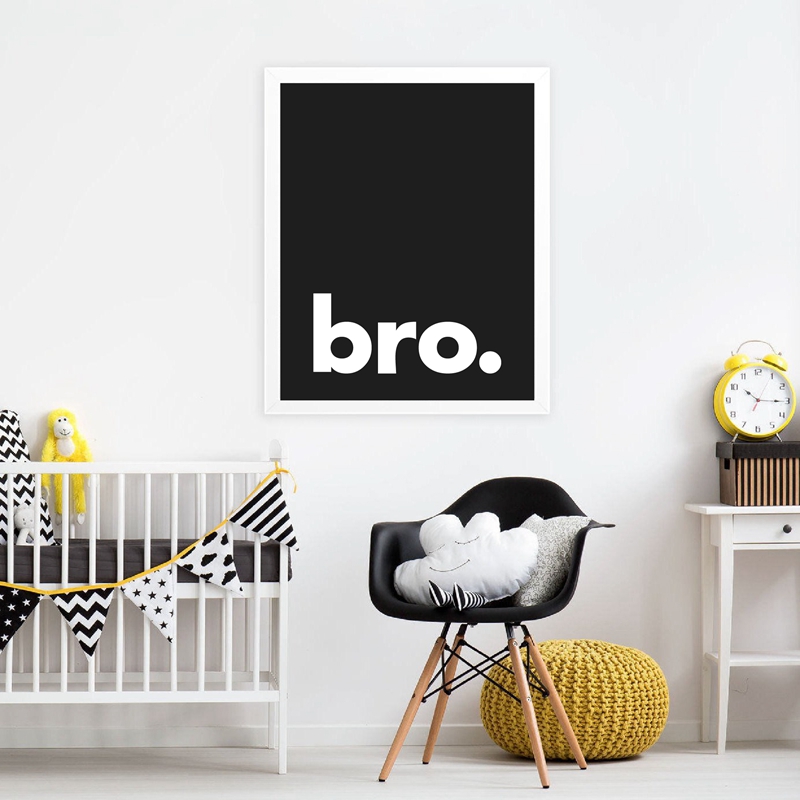 Bro. พิมพ์ Minimalist วิชาการพ - Baby Boy Nursery Quotes บทวิจารณ์และราคา