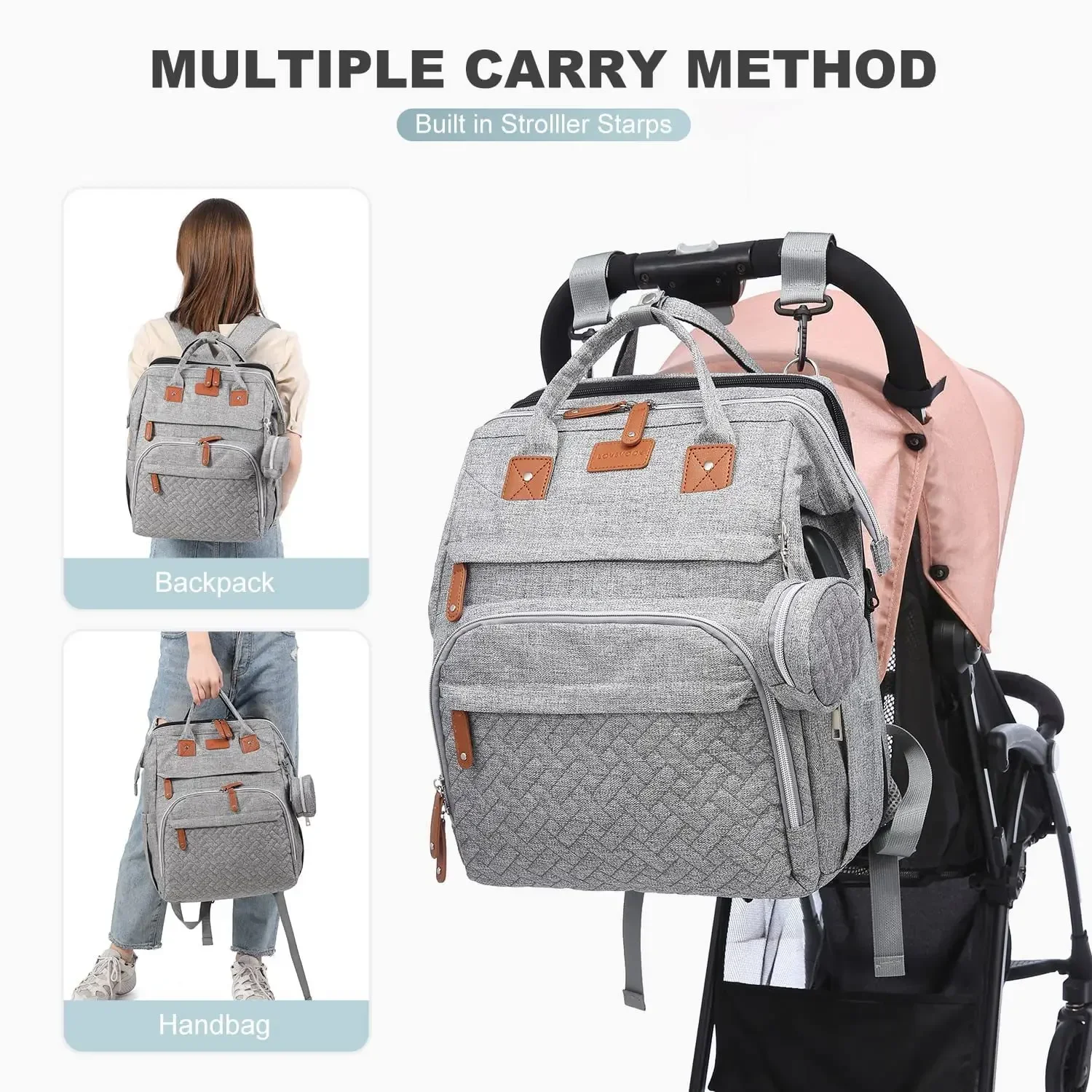 ใหม่กระเป๋าเปลี่ยนผ้าอ้อมเด็กเ - Baby Nursery Backpack บทวิจารณ์และราคา
