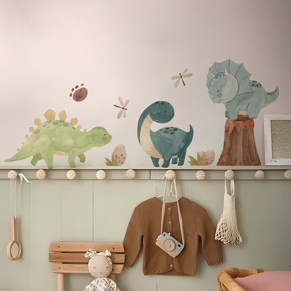สติ๊กเกอร์ติดผนังรูปไดโนเสาร์ส - Baby Nursery Decor Boy บทวิจารณ์และราคา