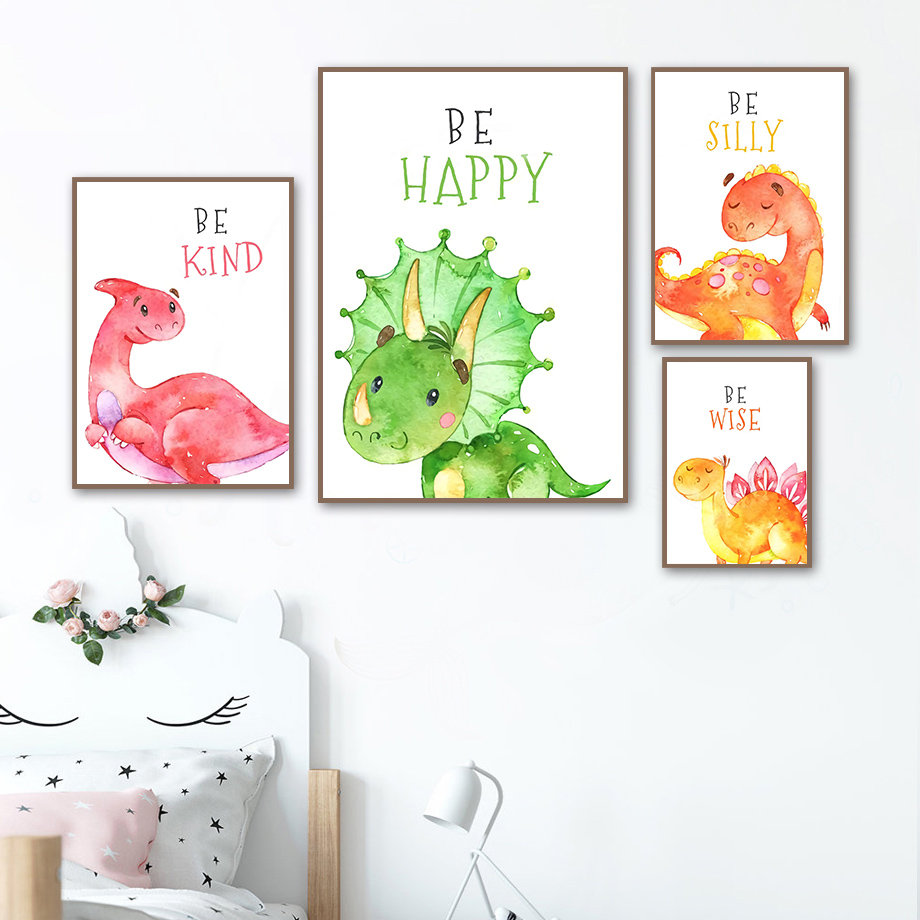 การ์ตูนไดโนเสาร์คําคม Wall Art - Baby Boy Nursery Quotes บทวิจารณ์และราคา