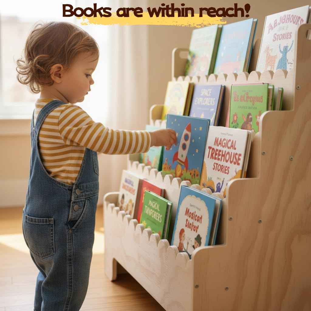 ชั้นวางหนังสือเด็ก 4 ชั้น, ชั้ - Baby Nursery Books บทวิจารณ์และราคา