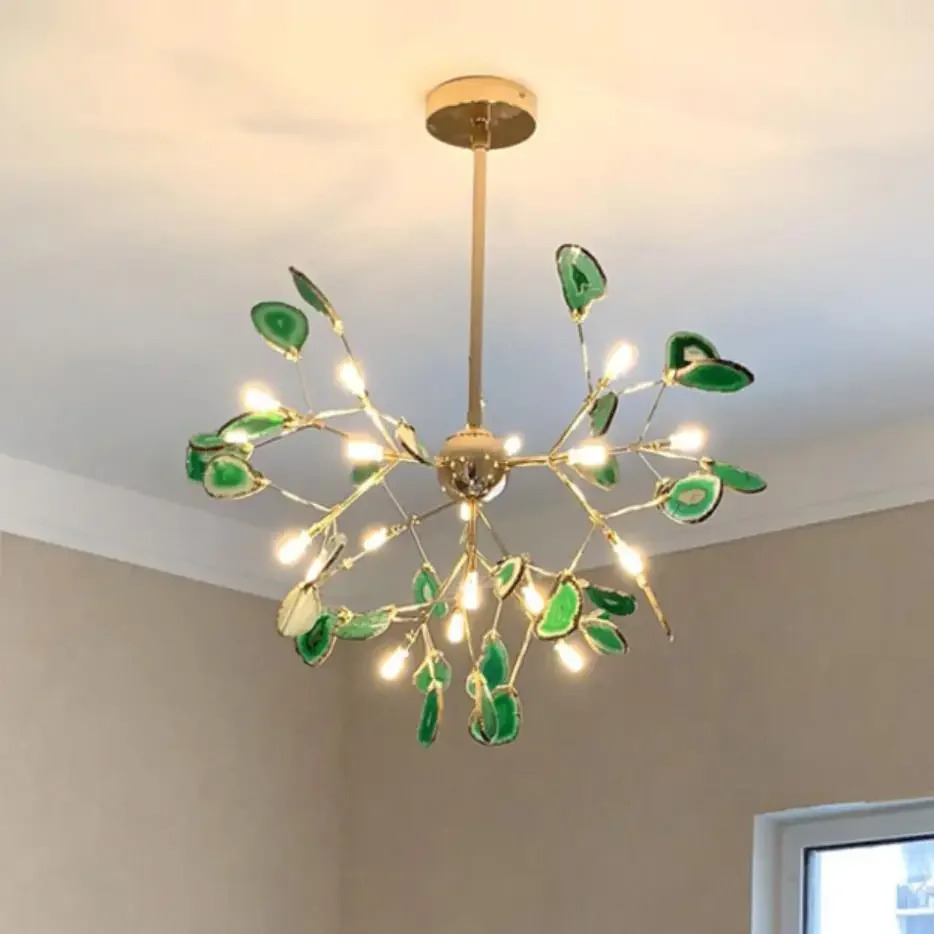 โคมไฟระย้าโมราธรรมชาติสีเขียวส - Baby Nursery Chandelier บทวิจารณ์และราคา