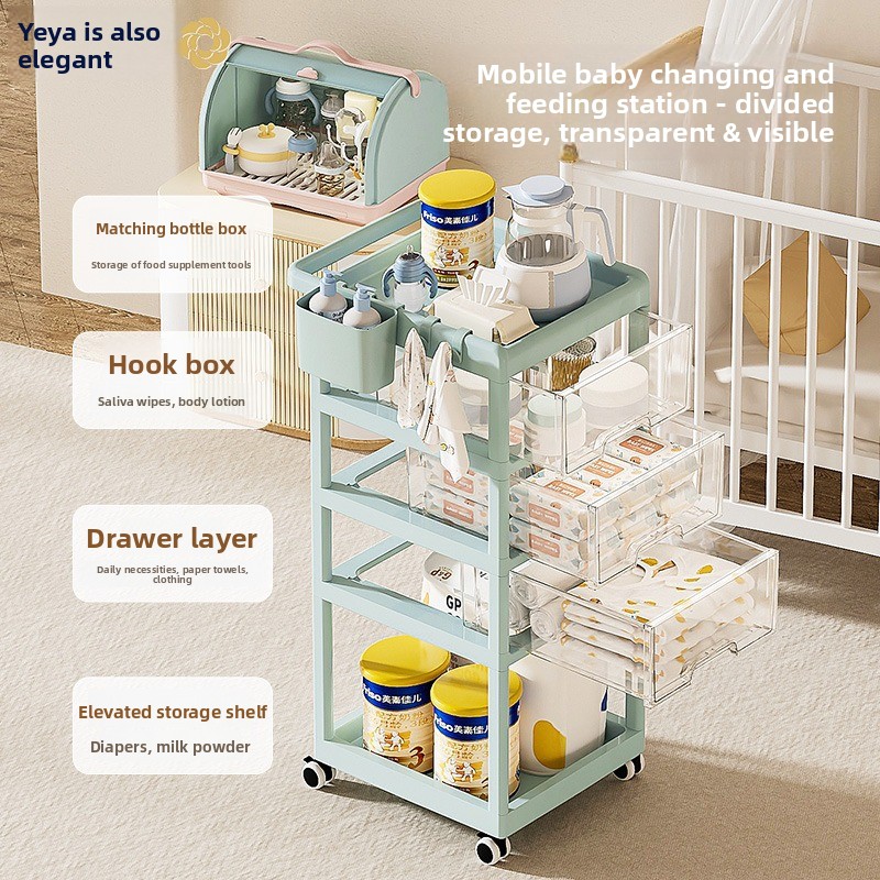 รถเข็นเก็บของสำหรับเด็กแบบเคลื - Baby Nursery Trolley บทวิจารณ์และราคา