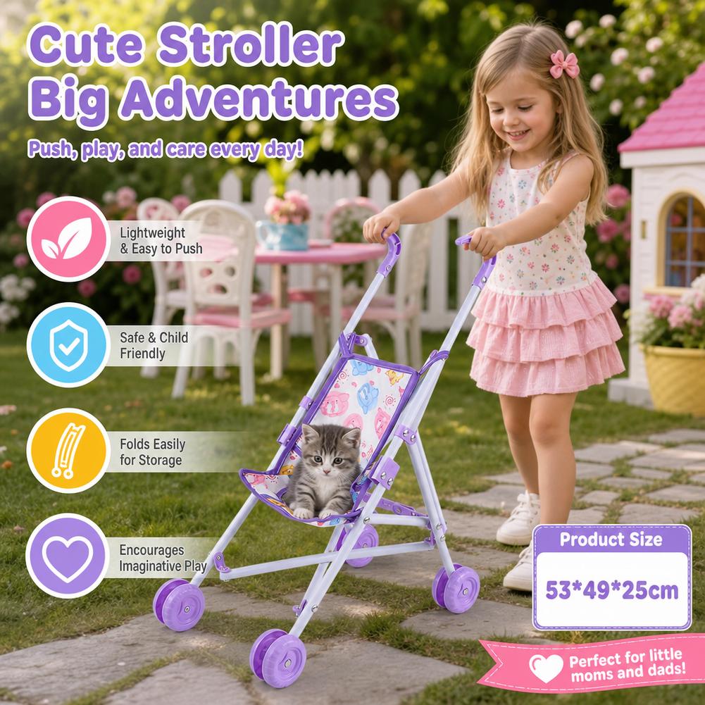 รถเข็นตุ๊กตาสีชมพู รถเข็นเด็ก  - Baby Nursery Trolley บทวิจารณ์และราคา