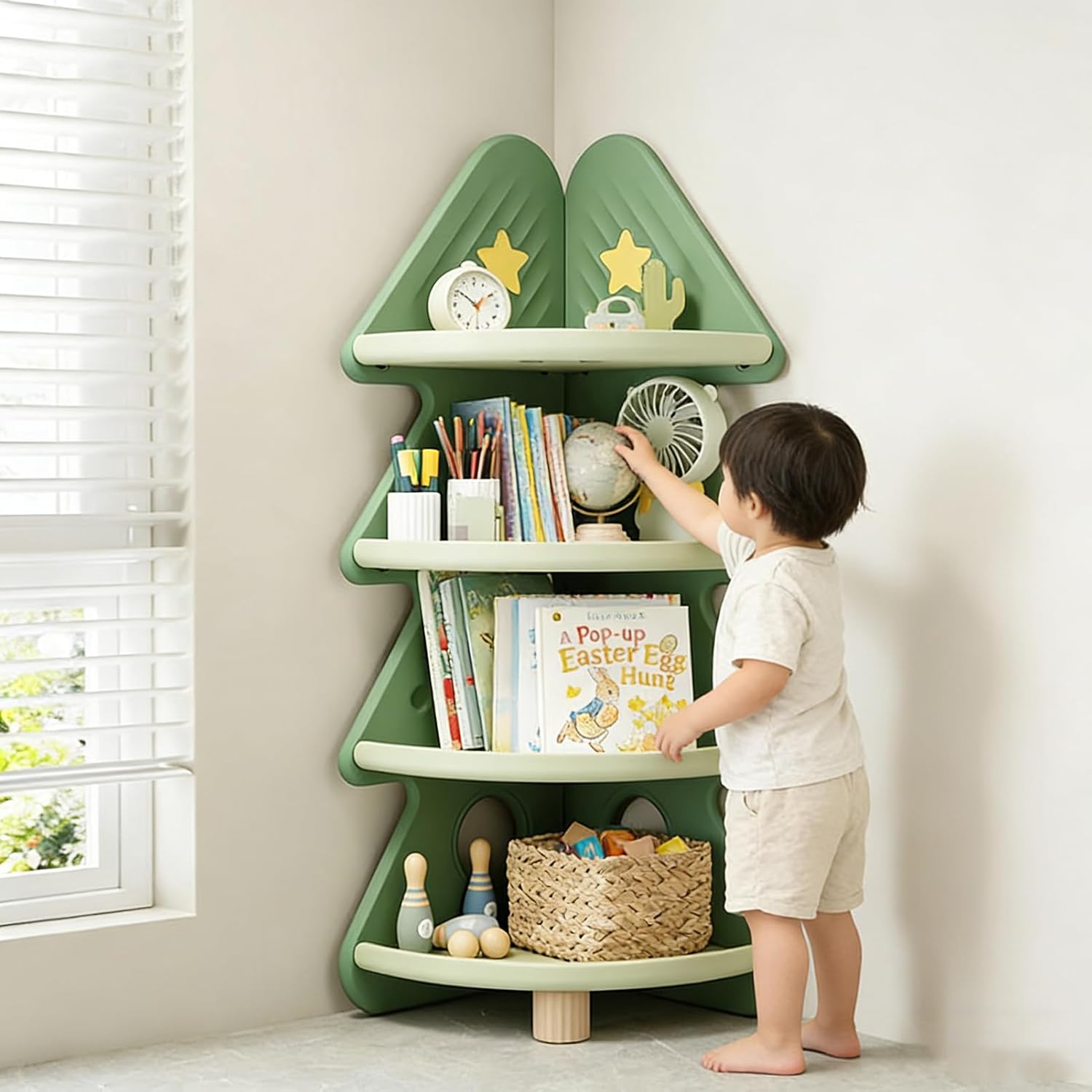 ชั้นวางหนังสือมุม 4 ชั้น ชั้นเ - Baby Nursery Books บทวิจารณ์และราคา