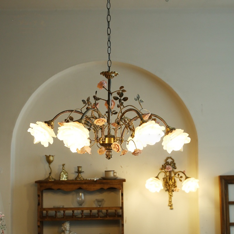 โคมไฟระย้าเซรามิกสีชมพูฝรั่งเศ - Baby Nursery Chandelier บทวิจารณ์และราคา