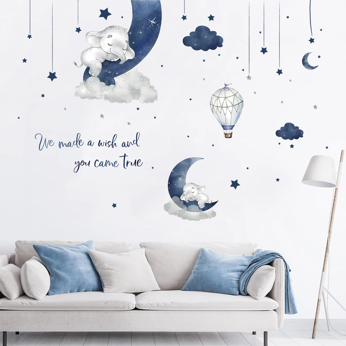 1 PC การ์ตูนสัตว์ช้างสติ๊กเกอร - Baby Nursery Decor Boy บทวิจารณ์และราคา