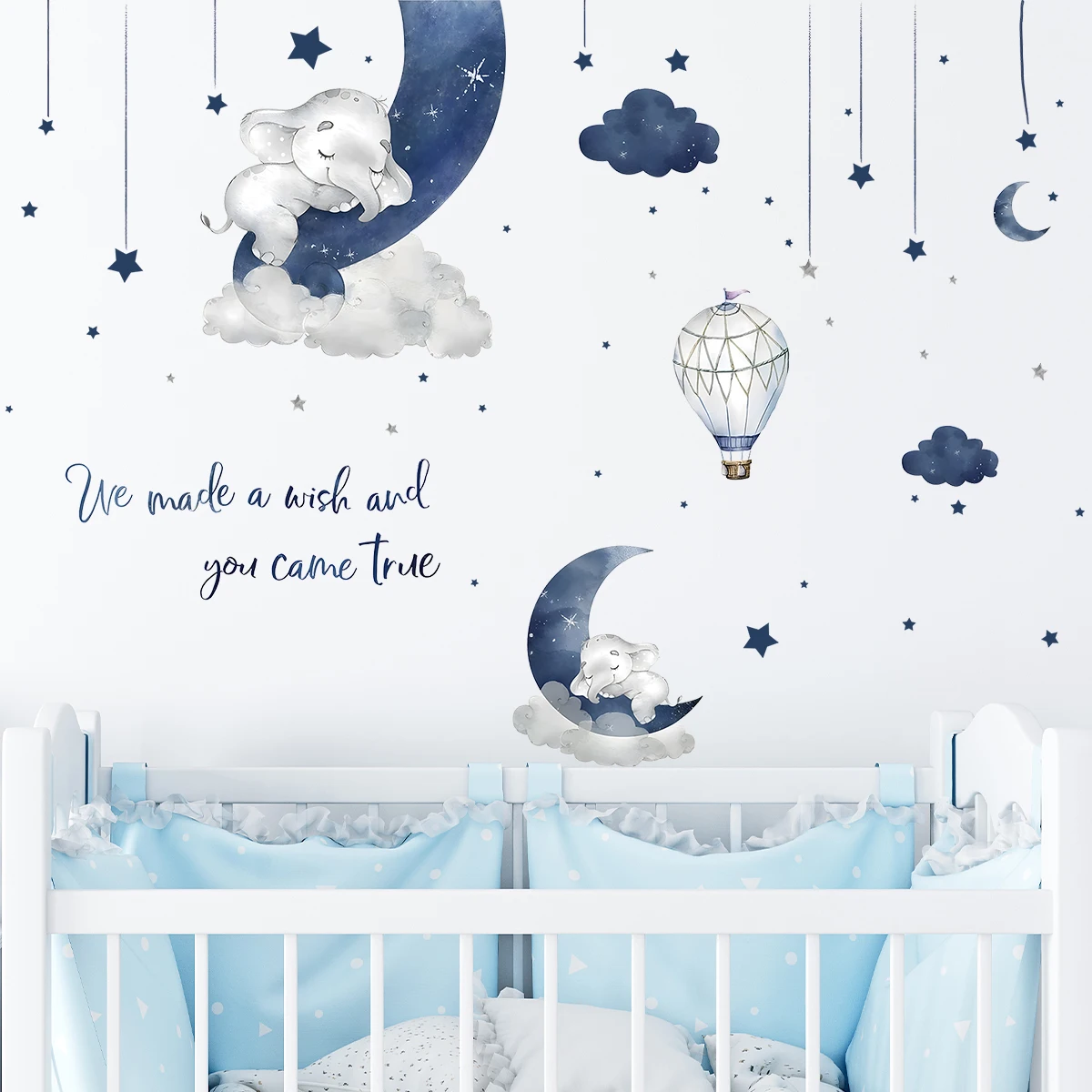 1 PC การ์ตูนสัตว์ช้างสติ๊กเกอร - Baby Nursery Decor Boy บทวิจารณ์และราคา