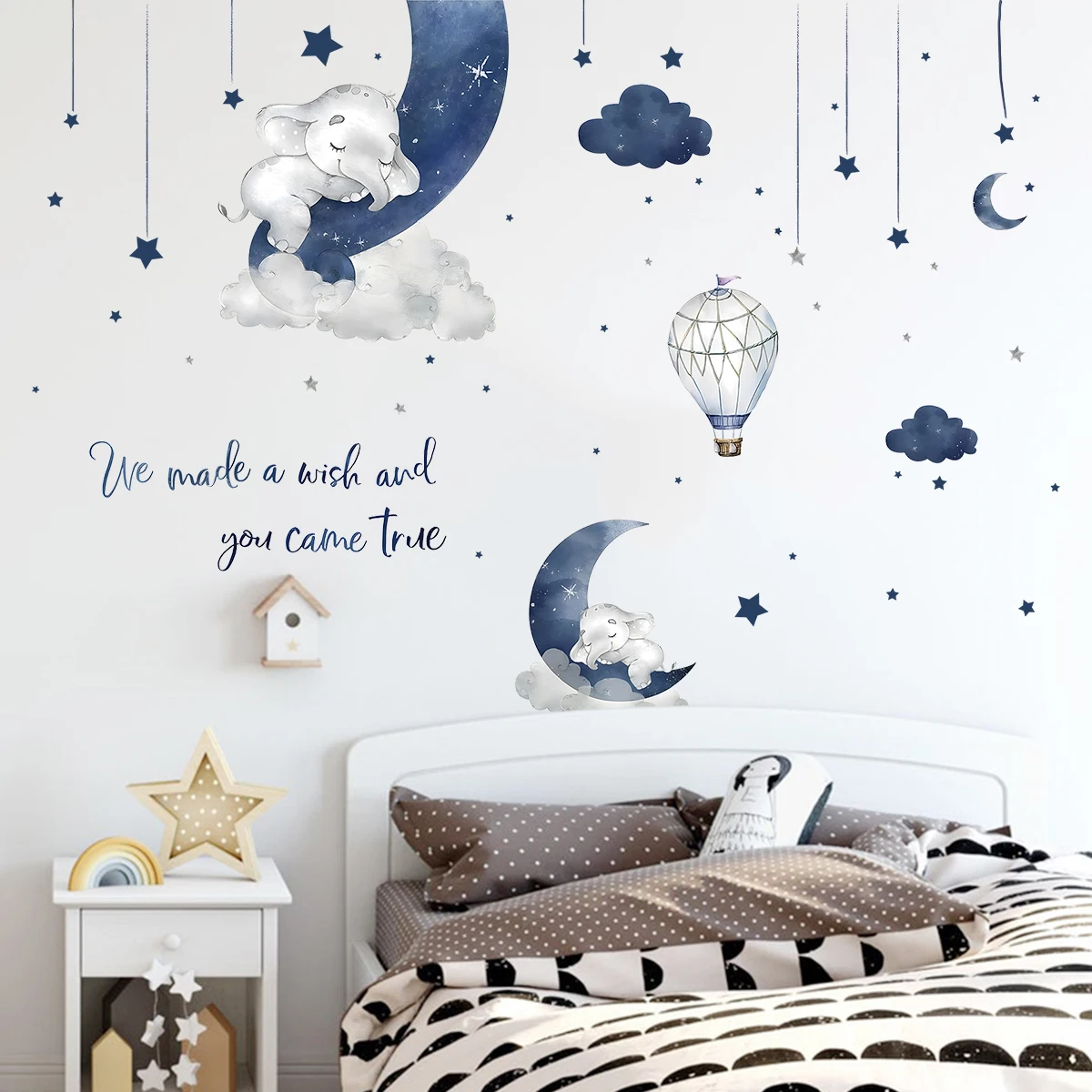 1 PC การ์ตูนสัตว์ช้างสติ๊กเกอร - Baby Nursery Decor Boy บทวิจารณ์และราคา