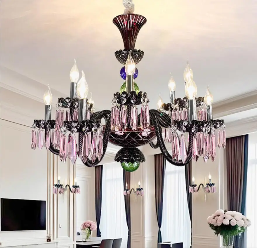 โคมไฟระย้าคริสตัลหลากสีสัน ดีไ - Baby Nursery Chandelier บทวิจารณ์และราคา