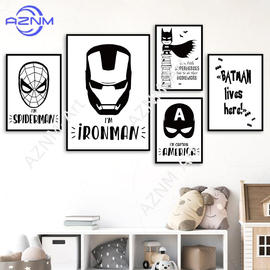 ศิลปะบนผนังภาพวาดบนผืนผ้าใบค้า - Baby Nursery Decor Boy บทวิจารณ์และราคา