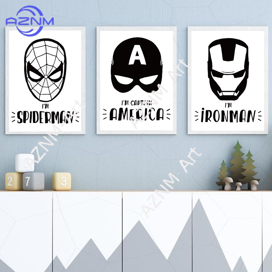 ศิลปะบนผนังภาพวาดบนผืนผ้าใบค้า - Baby Nursery Decor Boy บทวิจารณ์และราคา