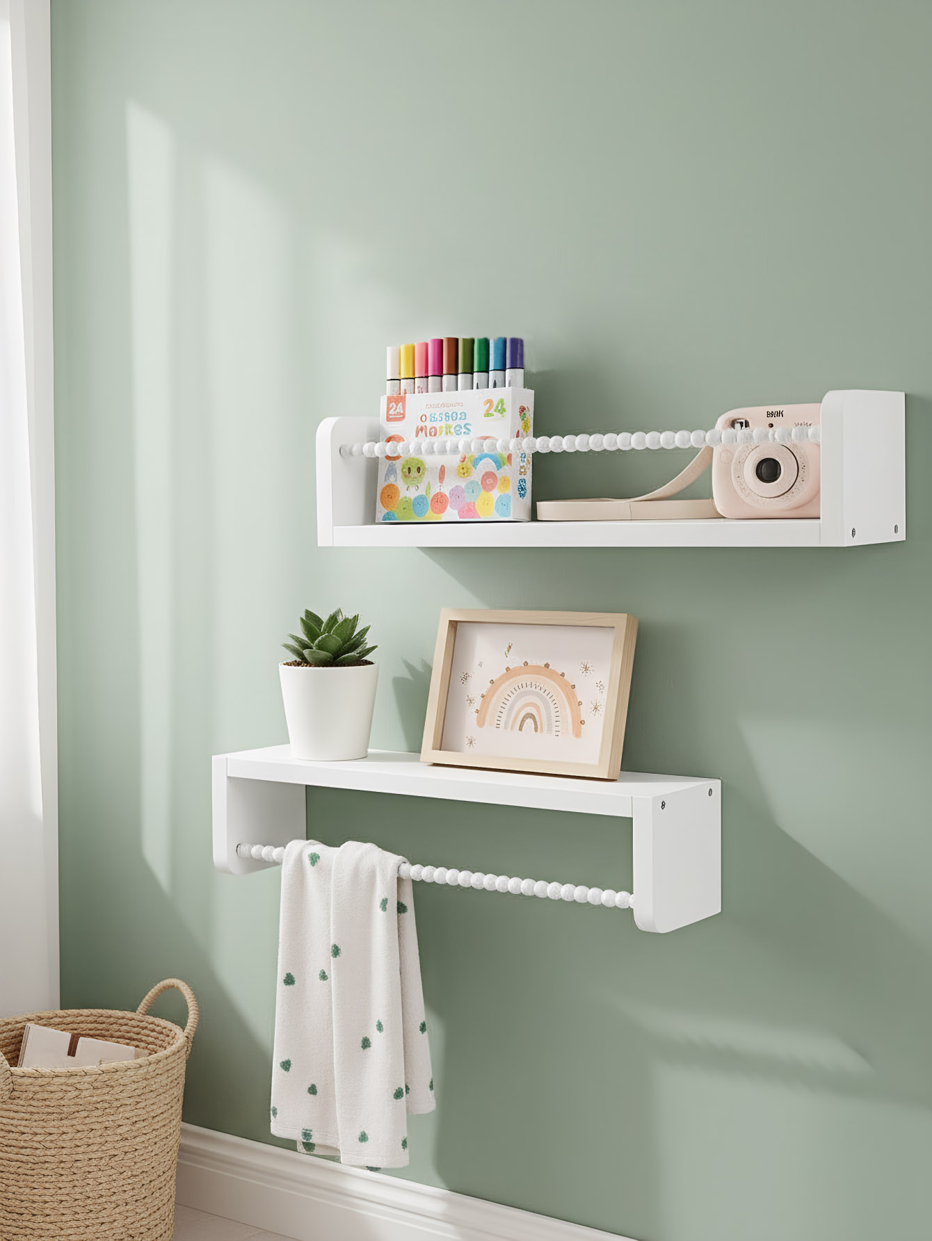 ชั้นวางหนังสือไม้สำหรับห้องเด็ - Baby Nursery Books บทวิจารณ์และราคา